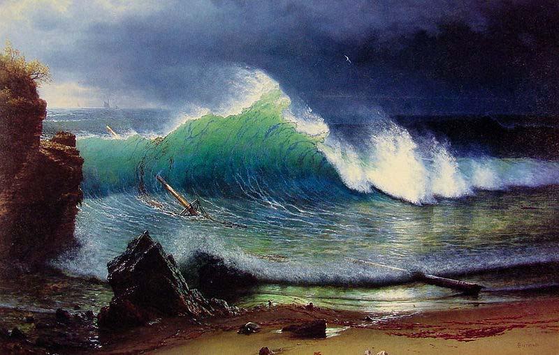 Albert Bierdstadt The Shore of the Turquoise Sea oil painting image